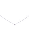 Collier solitaire Or et Diamants