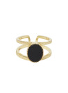 Bague ajustable " Fanny" Onyx noir
