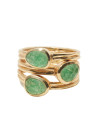 Bague quartz fraise verte