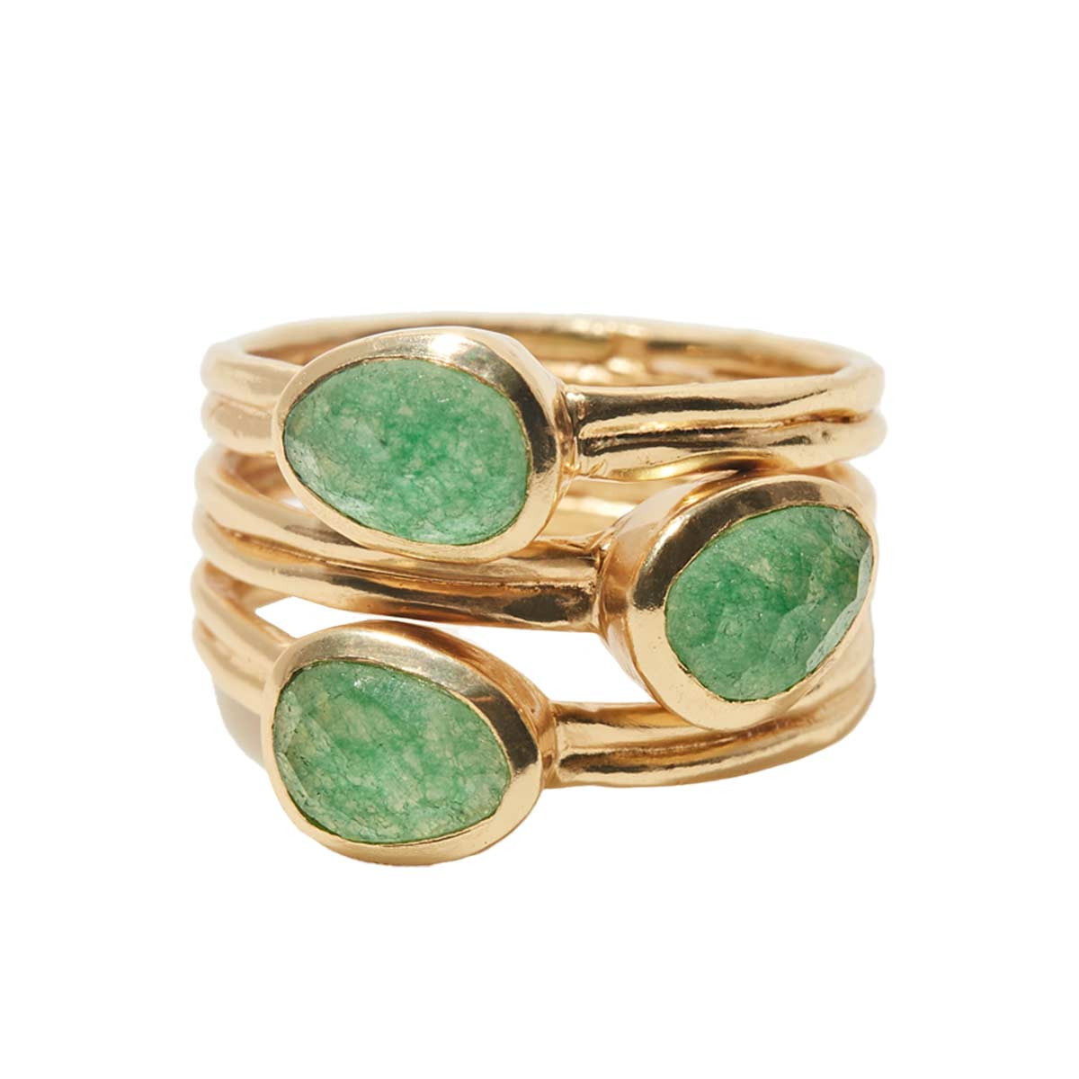 Bague Belinda Quartz Laiton doré "Cristaux"