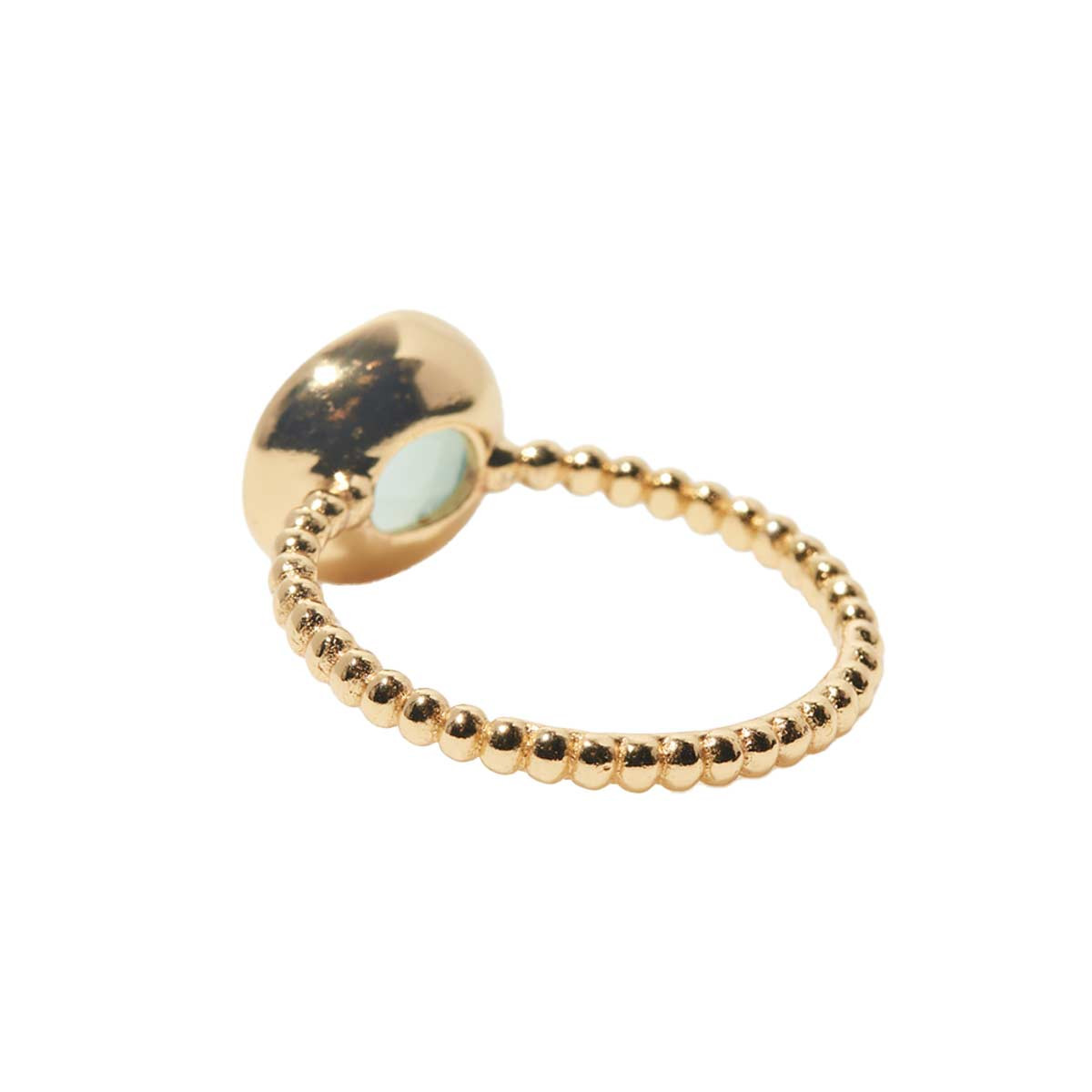 Bague "Paraiba" onyx Bague "Elapsis" Laiton doré