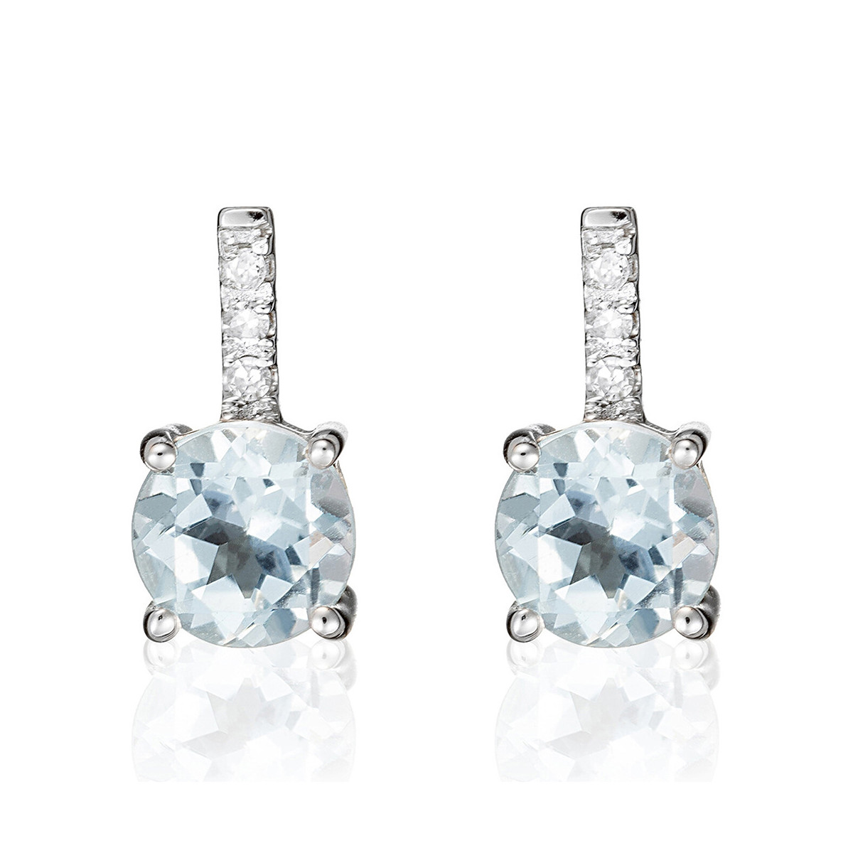 Boucles d'oreilles "Blue Light" Or et Diamants Boucles d'oreilles "Protectrice" Or blanc et Topaze
