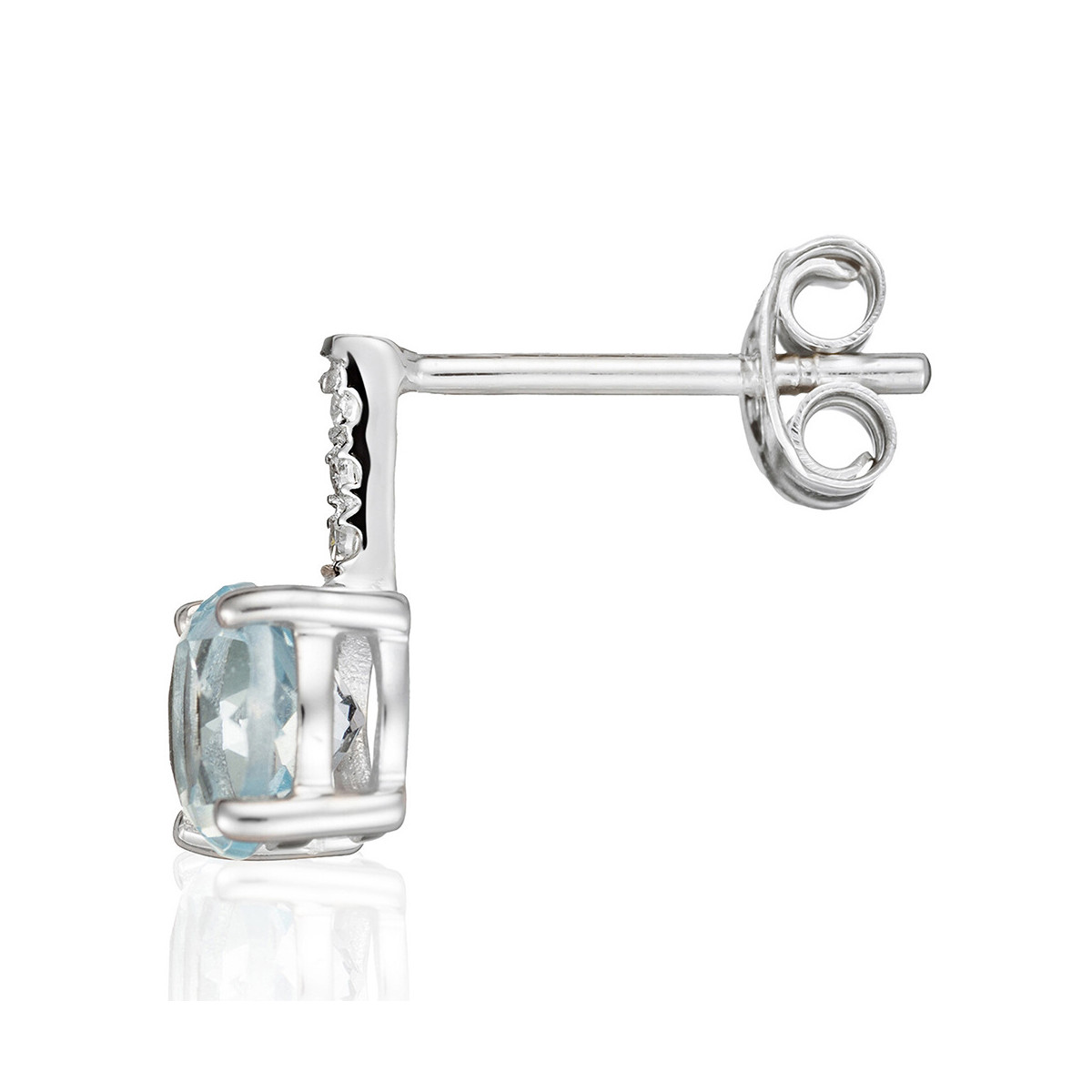 Boucles d'oreilles "Blue Light" Or et Diamants Boucles d'oreilles "Protectrice" Or blanc et Topaze