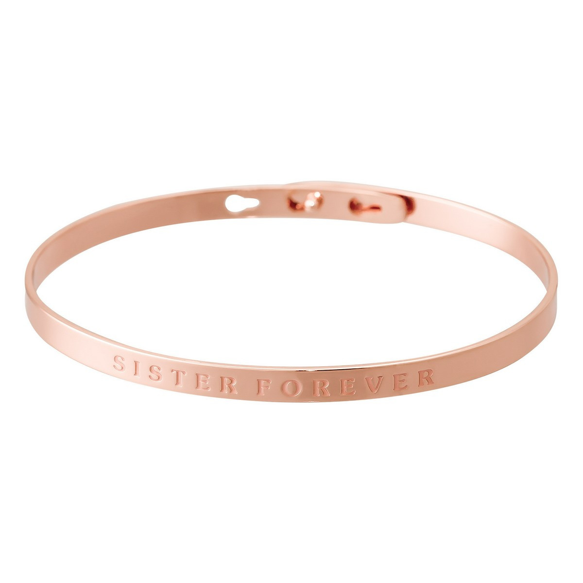 Bracelet "Sister Forever" Bracelet à message "Sister Forever" Laiton rosé