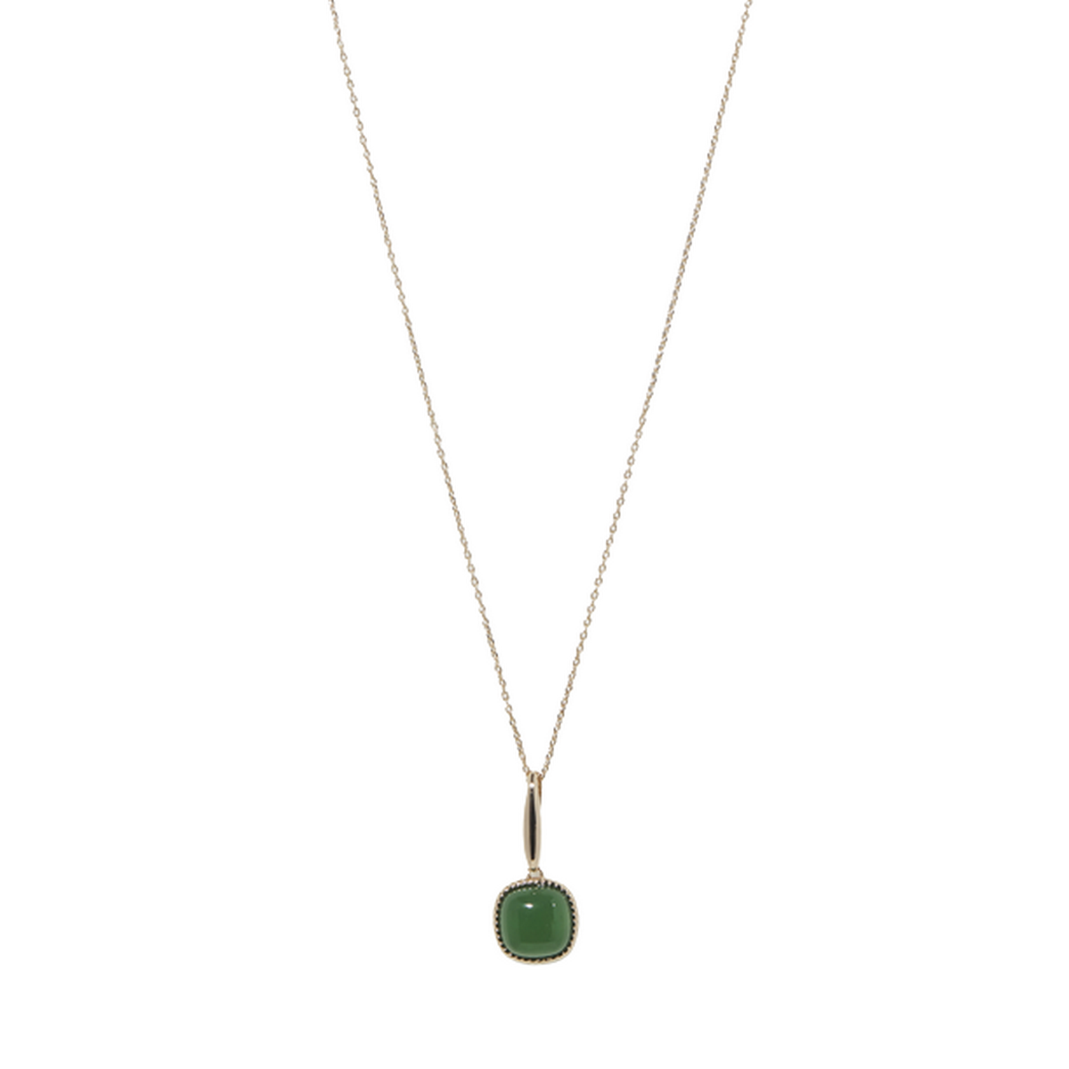 Collier "Phybie", agate verte Collier "Givralis", agate verte Laiton doré
