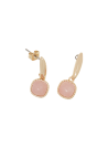 Boucles d'oreilles "Phybie", rose quartz
