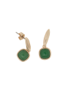 Boucles d'oreilles "Phybie", agate verte