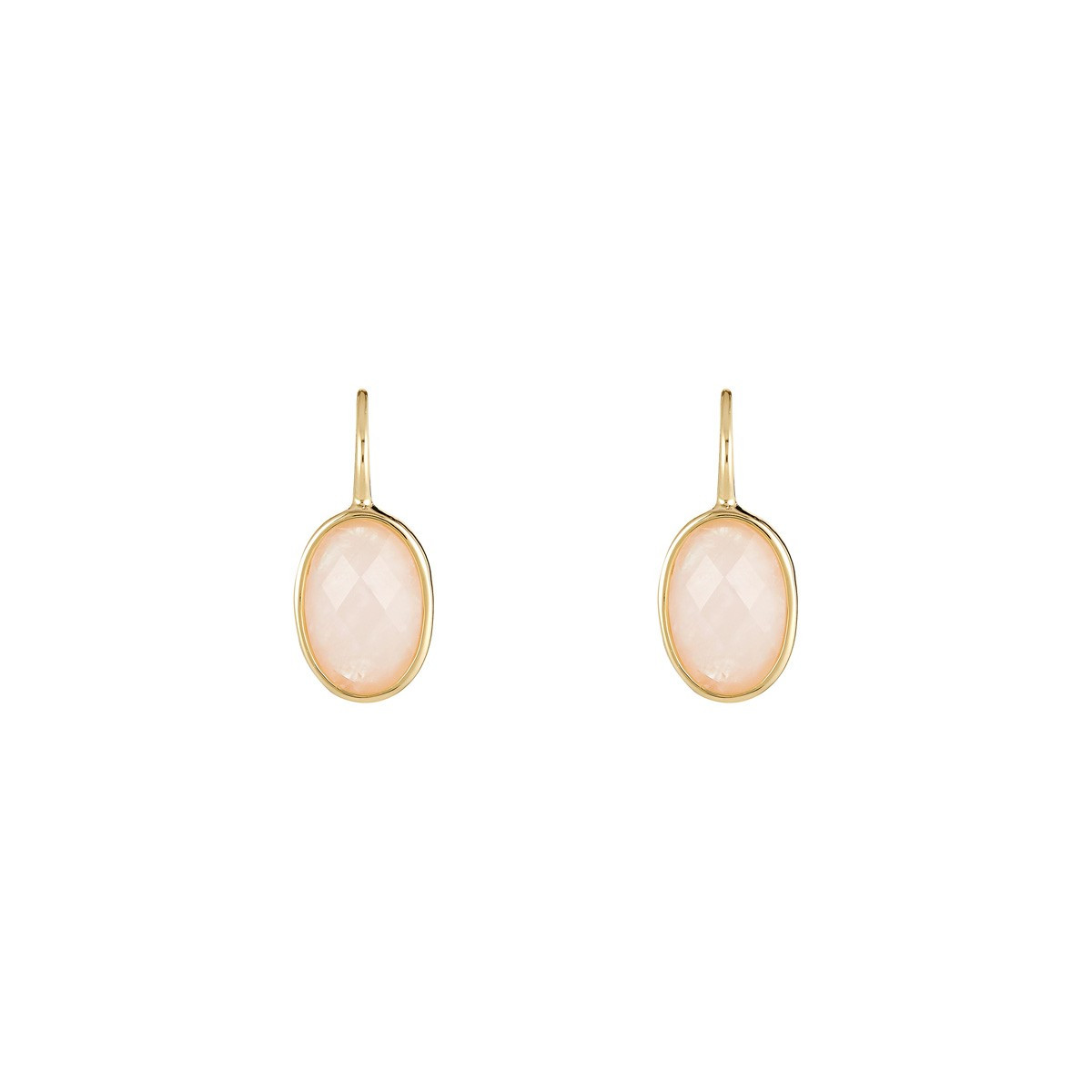 Boucles d'oreilles "Lisa" Quartz Rose Boucles d'oreilles "Polaire" Quartz Rose Laiton rosé