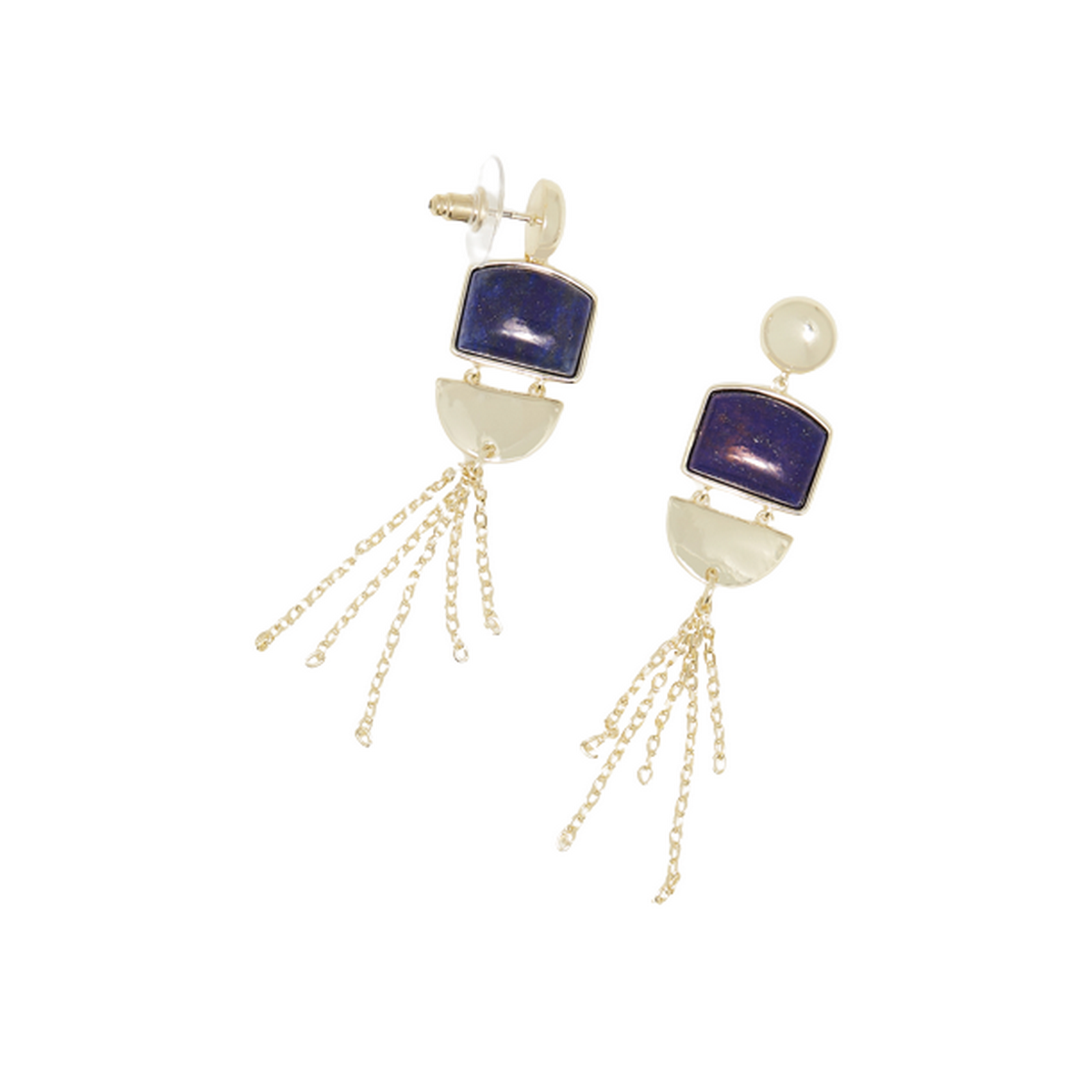Boucle d'oreilles "Peryne", lapis Boucles d'oreilles "Continuara", Lapis Lazuli Laiton doré