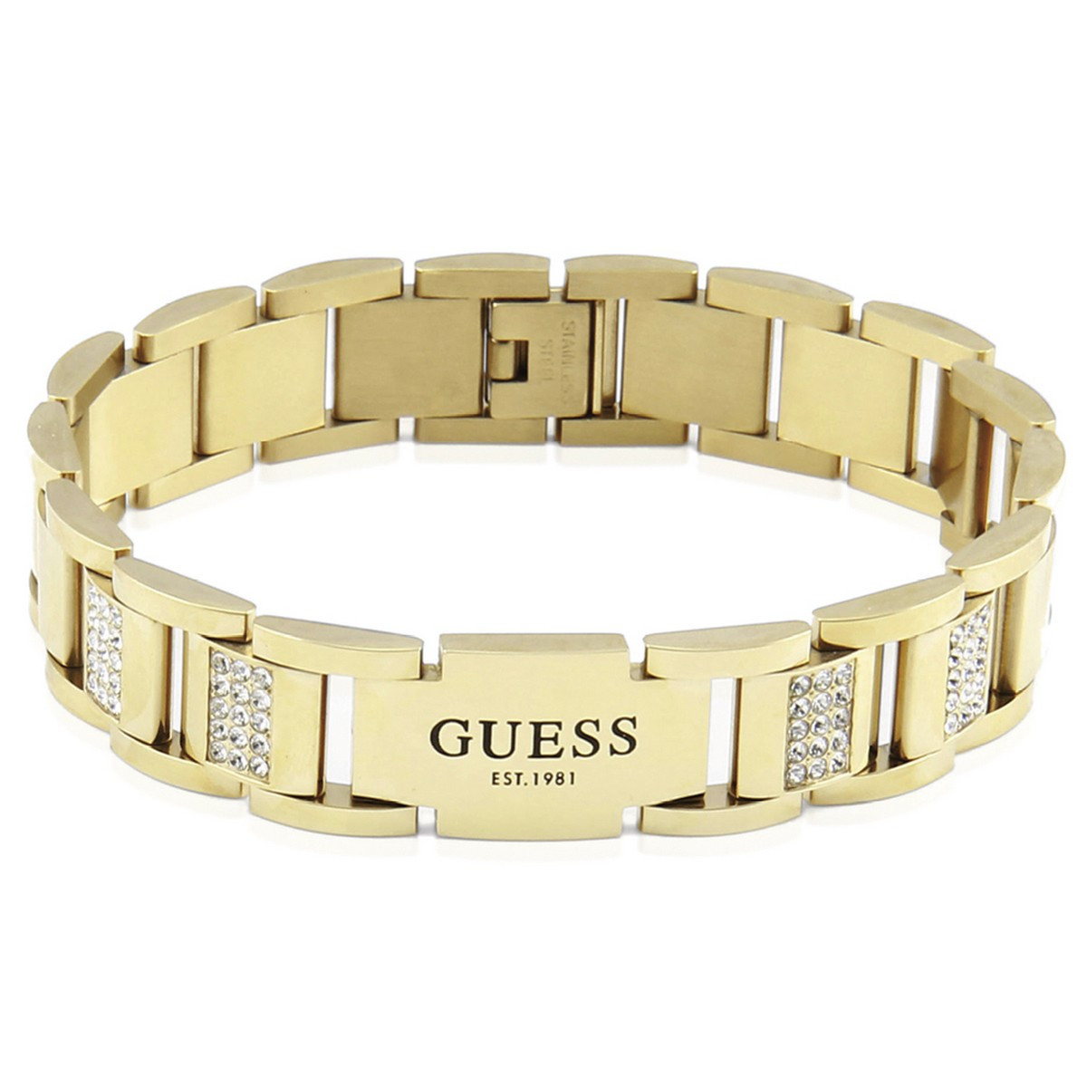 Bracelet Guess "Frontiers" Acier doré Bracelet Guess "Frontiers" Acier doré - JUMB01341JWYG