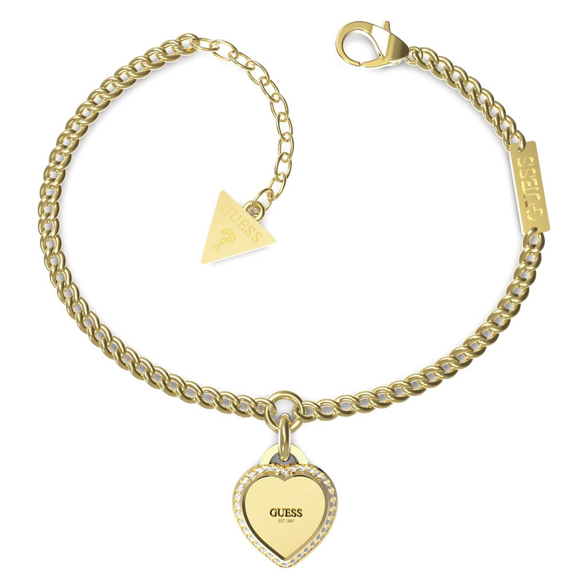 Bracelet Guess "Fine heart" Acier doré - JUBB01422JWYGS