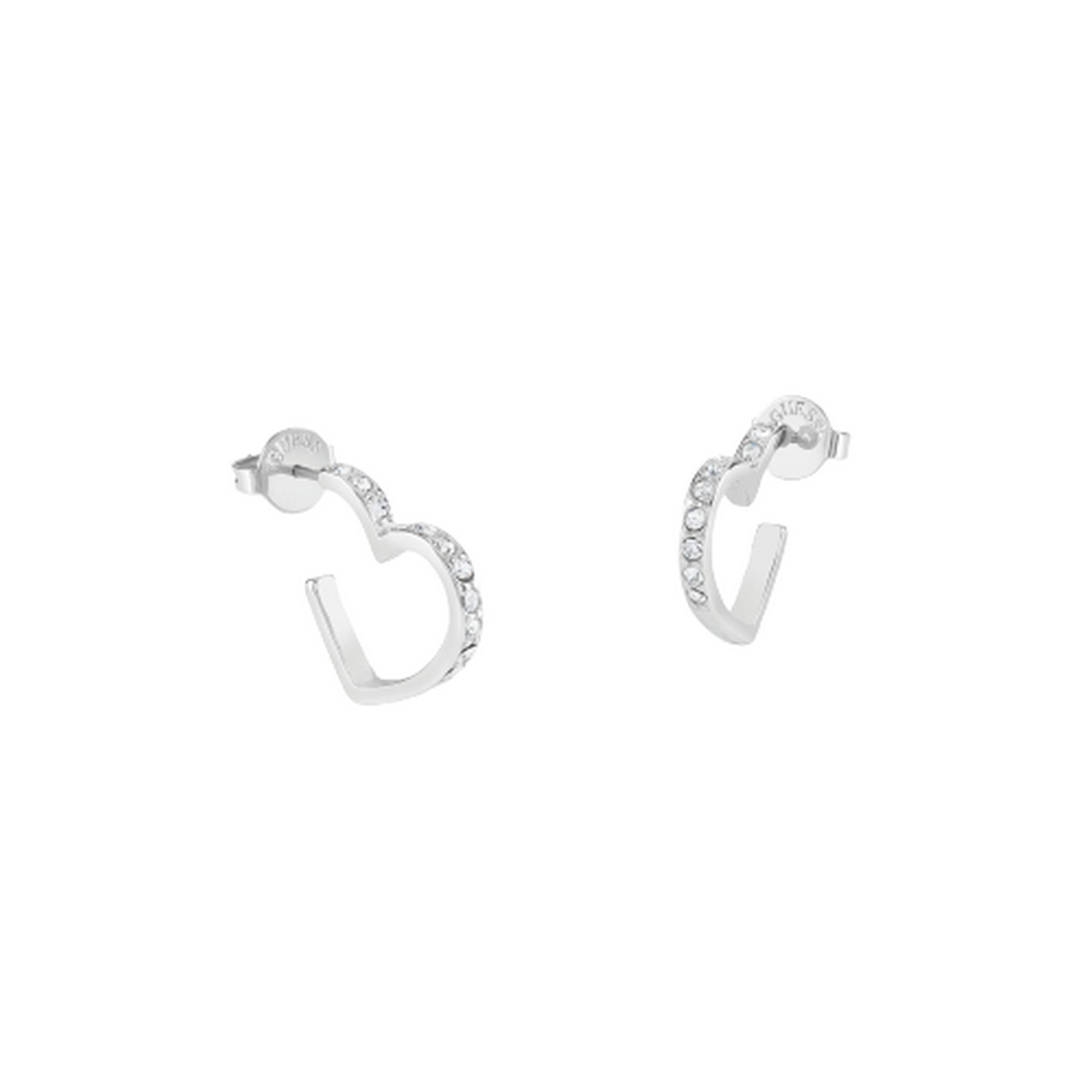 Boucles d'oreilles Guess "Heart to heart" Acier argenté - JUBE01081JWRH