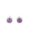 Boucles d'oreilles "Popi Coussin Amethyste" Or et Diamants