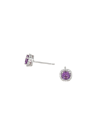 Boucles d'oreilles "Popi Coussin Amethyste" Or et Diamants