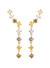 PDPAOLA Boucles d'Oreilles - Panorama - en argent doré
