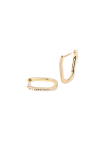 PDPAOLA Boucles d'Oreilles - Spike Gold - en argent doré