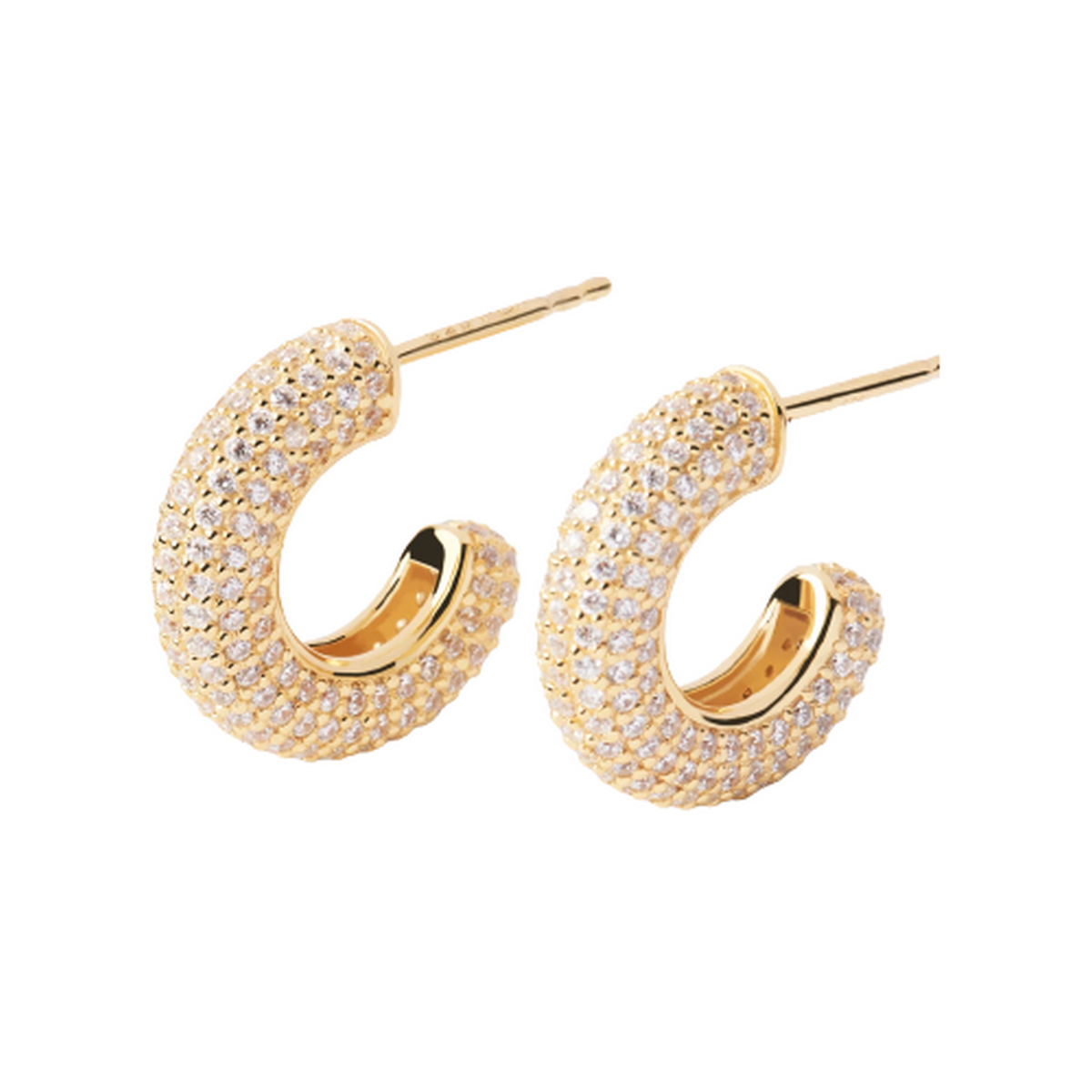 PDPAOLA Boucles d'Oreilles - King Gold - en argent plaqué or - AR01-576-U