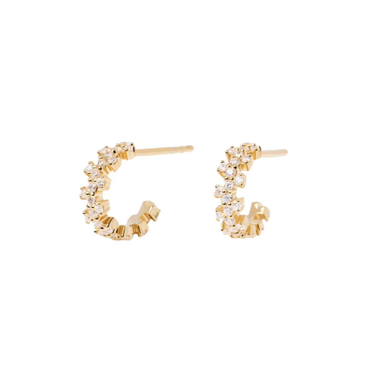 PDPAOLA Boucles d'Oreilles - Little Crown Gold - en argent plaqué or - AR01-578-U