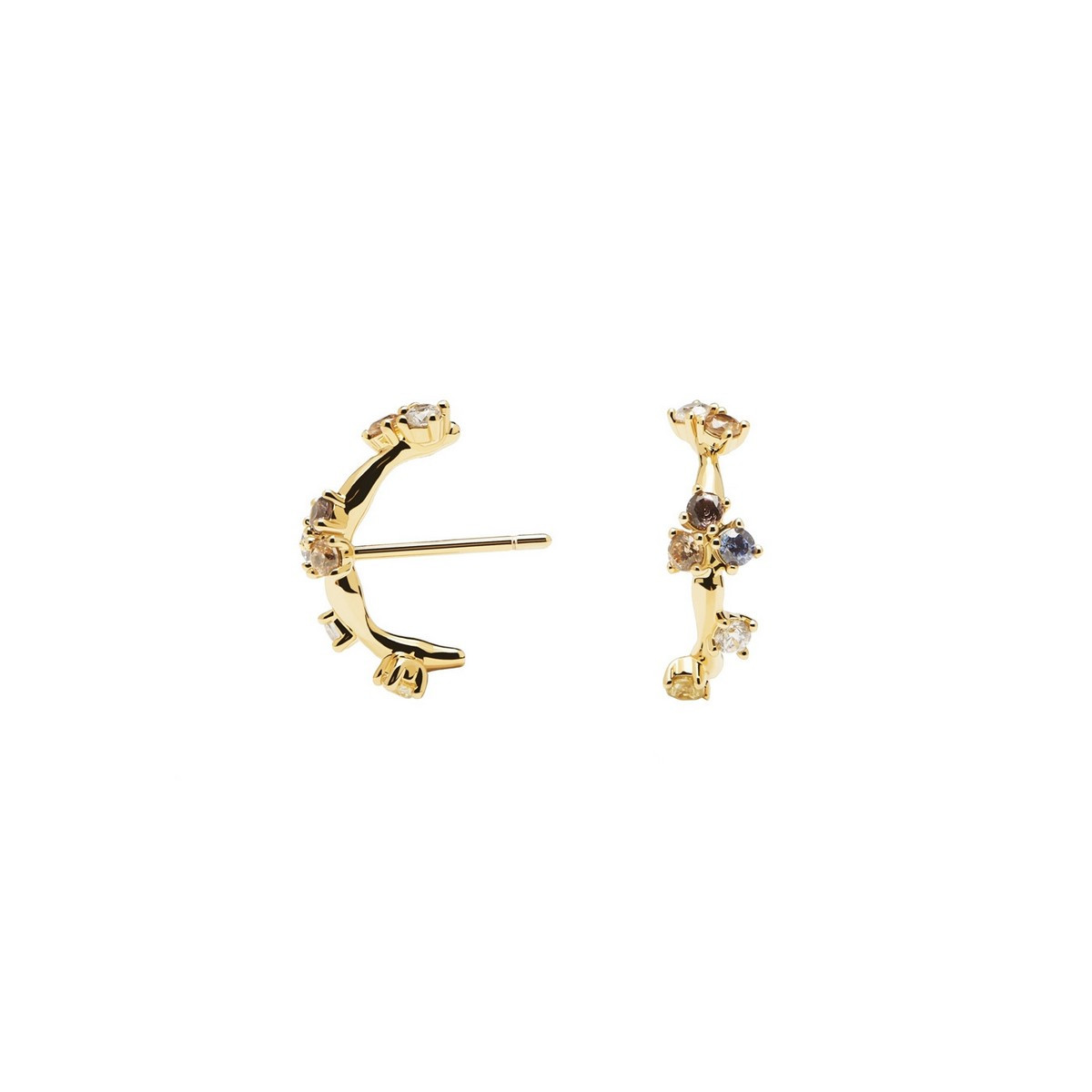 PDPAOLA Boucles d'Oreilles - FIVE - PDPAOLA Boucles d'oreilles Zoe - Five - en argent plaqué or - AR01-290-U