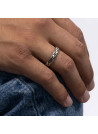 Bague ajustable Homme Argent "Seo"