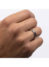 Bague ajustable Homme Argent "Seo"