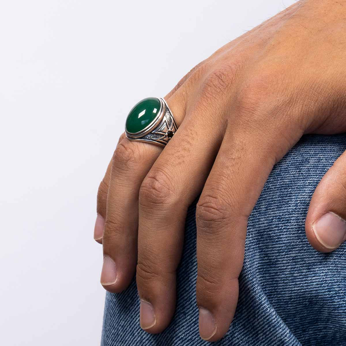 Bague Homme Argent "Milo" Bague Homme Khalis Argent 925/1000"Pyros" Taille 66