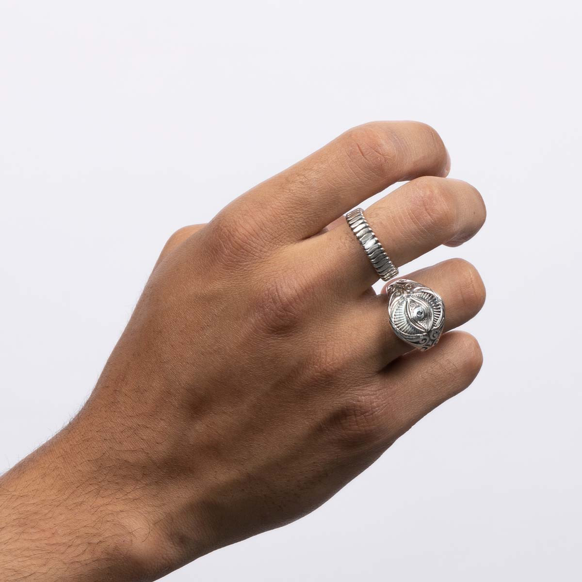 Bague Homme Argent "Idaïa"