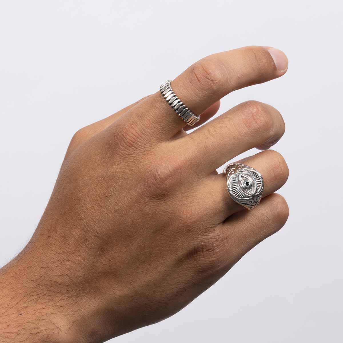 Bague Homme Argent "Idaïa"