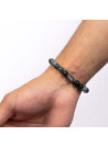 Bracelet Homme en perles de pierre et détail bouddha