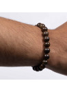Bracelet Homme en perles de pierre et détail bouddha