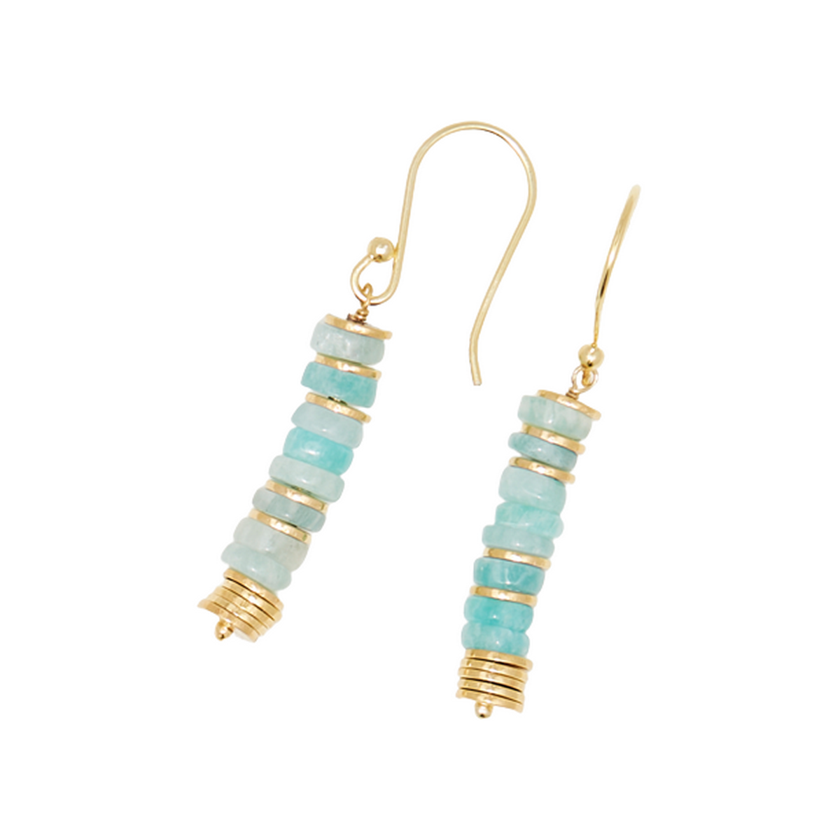 Boucle d'oreilles "Quetzal" Amazonite Boucle d'oreilles "Siempreviva" Amazonite
