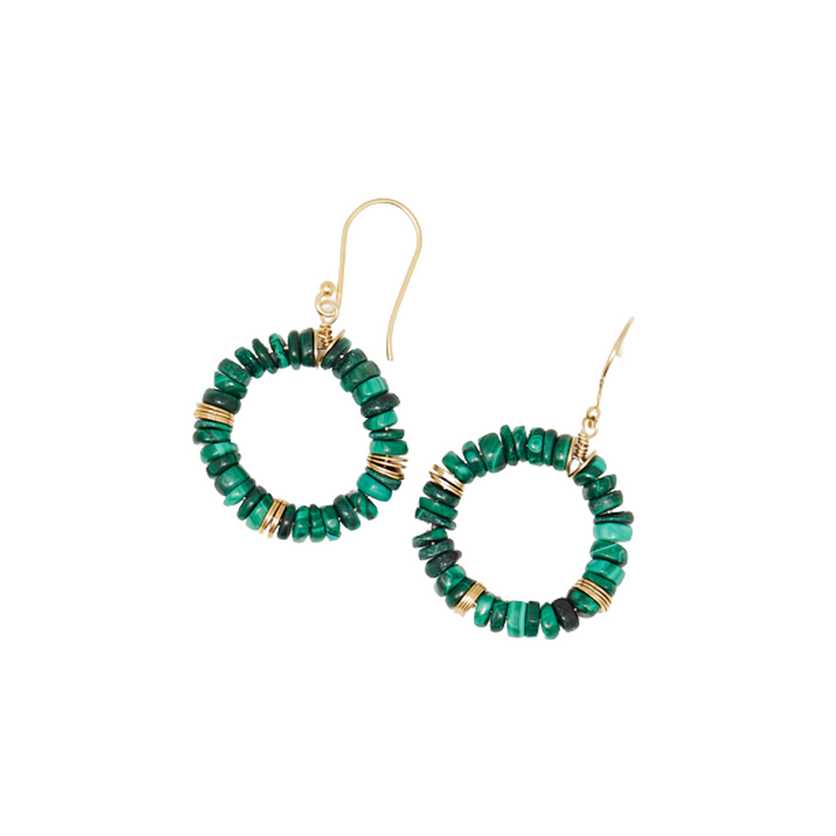 Boucle d'oreilles "Zaniyah" Malachite Boucle d'oreilles "Toronja" Malachite