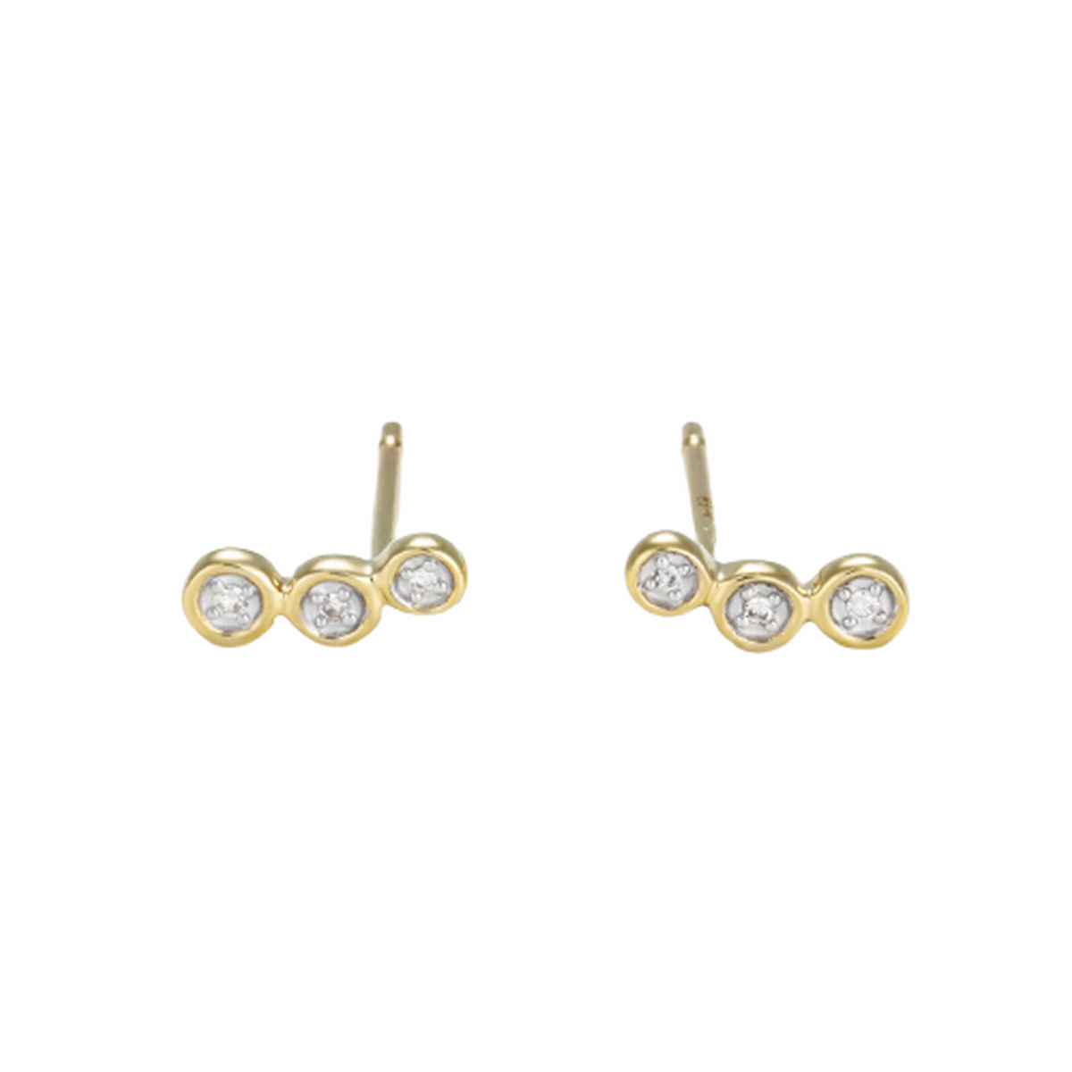 Boucle d'oreilles "Tres" Or et Diamants Boucles d'oreilles D0,02/6"Omniprésente"