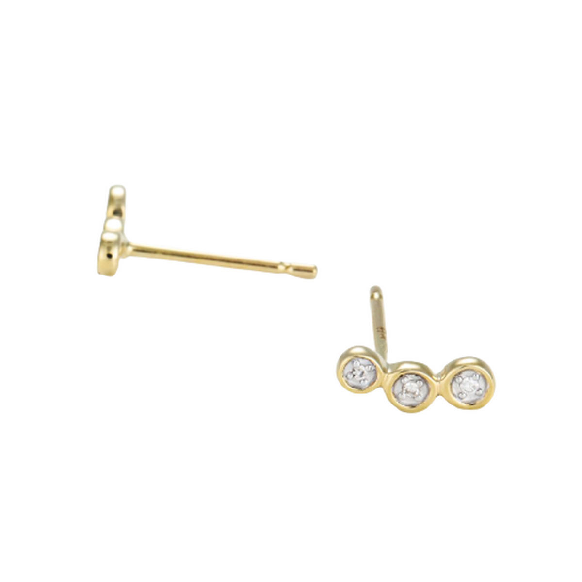 Boucle d'oreilles "Tres" Or et Diamants Boucles d'oreilles D0,02/6"Omniprésente"
