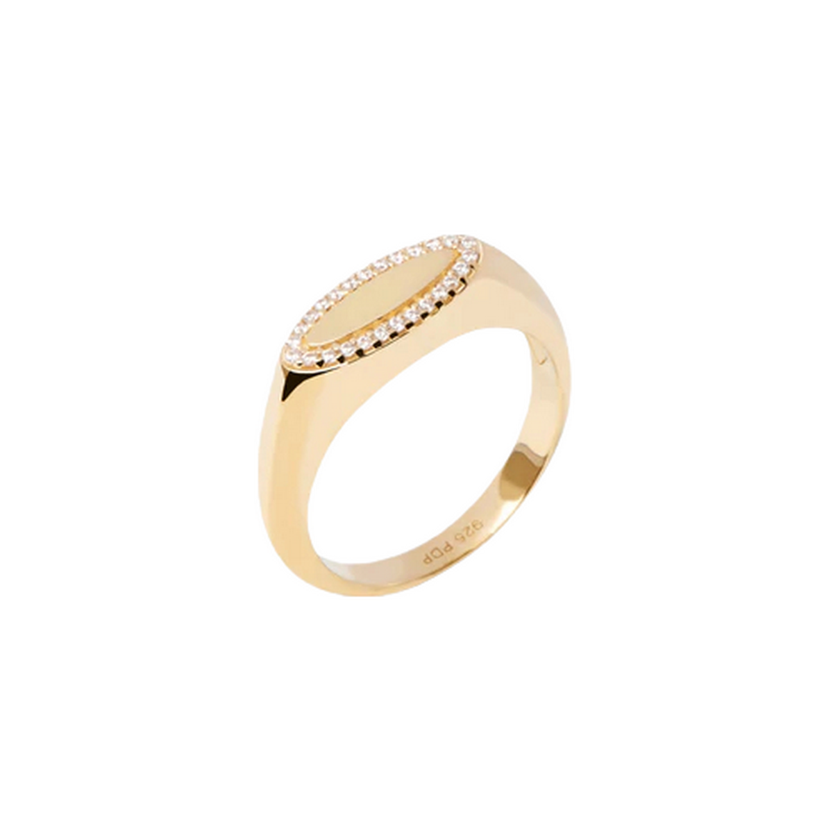 PDPAOLA Bague en argent doré - LACE STAMP GOLD PDPAOLA Bague - Lace Stamp Gold -en argent plaqué or - AN01-629