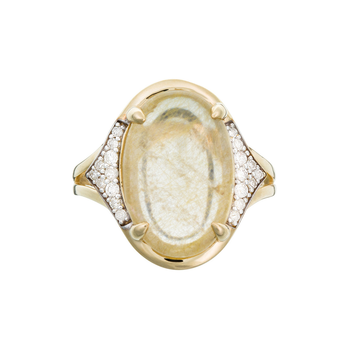 Bague "Bihina Rutile" Or jaune et Diamants