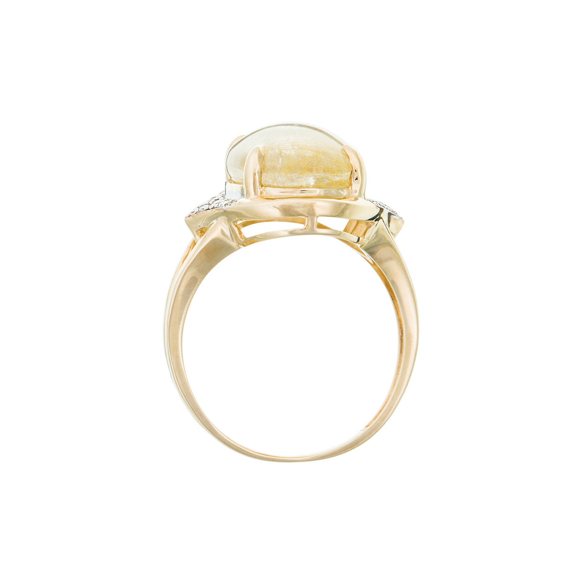 Bague "Bihina Rutile" Or jaune et Diamants