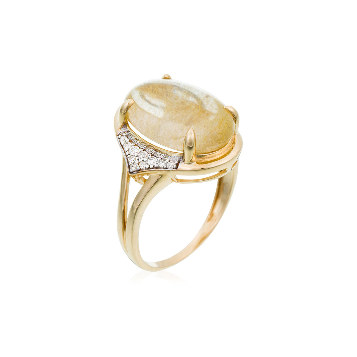 Bague "Bihina Rutile" Or jaune et Diamants