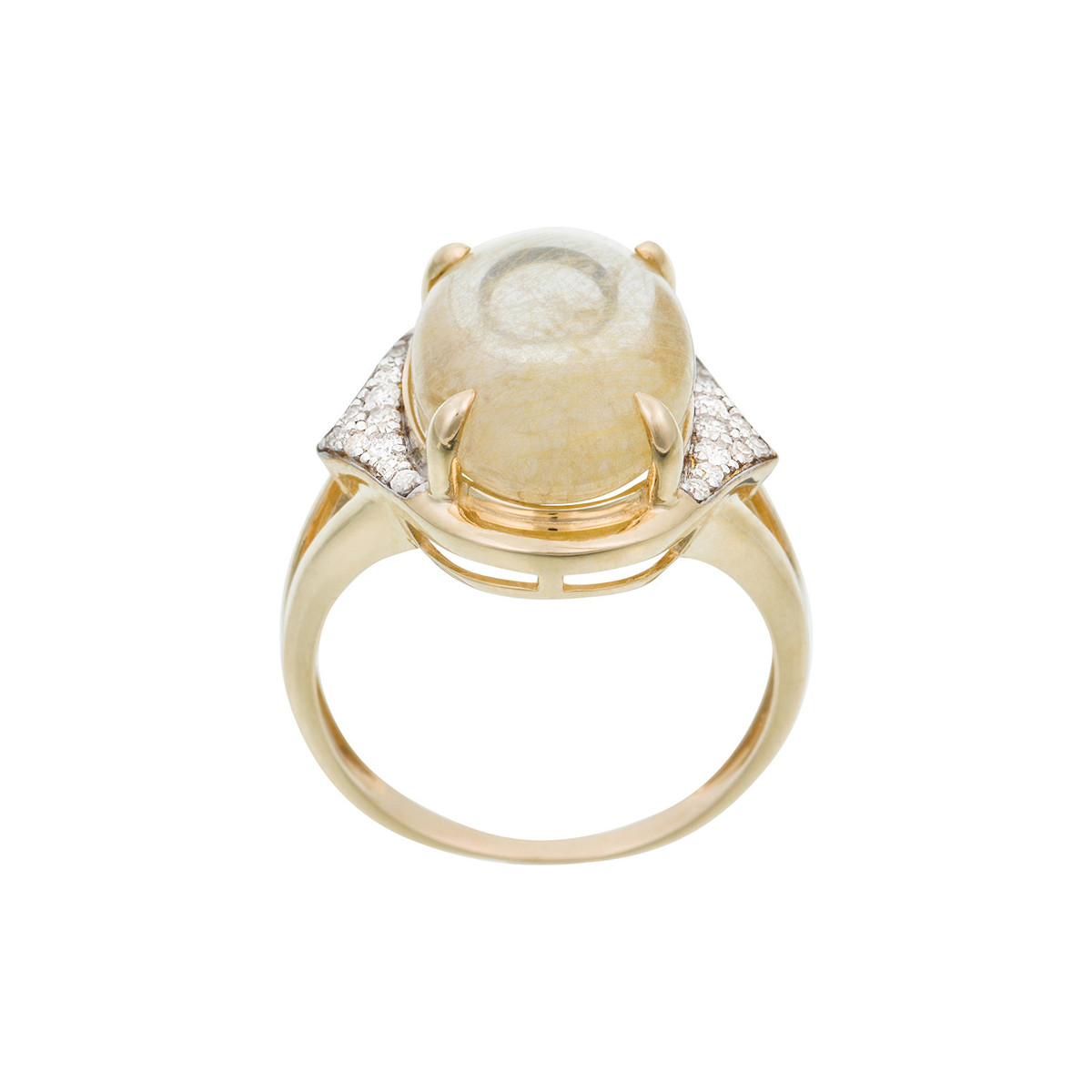 Bague "Bihina Rutile" Or jaune et Diamants