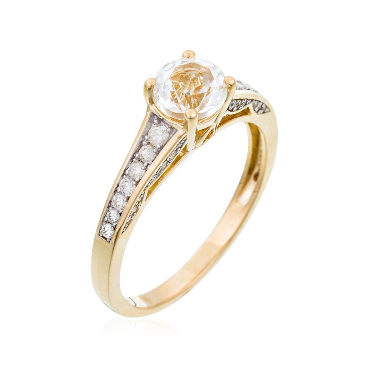 Bague "Kriva Topaze" Or jaune et Diamants Bague "Aliya" Or jaune et Topaze