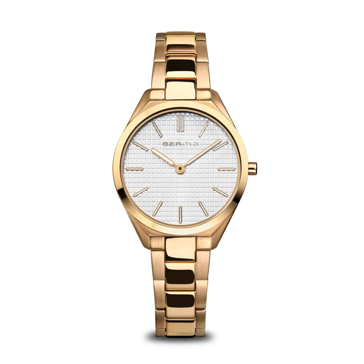 Montres Bering Femme "Ultra Slim" Quartz - Boîtier or brillant brossé - 17231-734 Montre Bering Femme "Ultra Slim" Quartz - Boîtier or brillant brossé - 17231-734