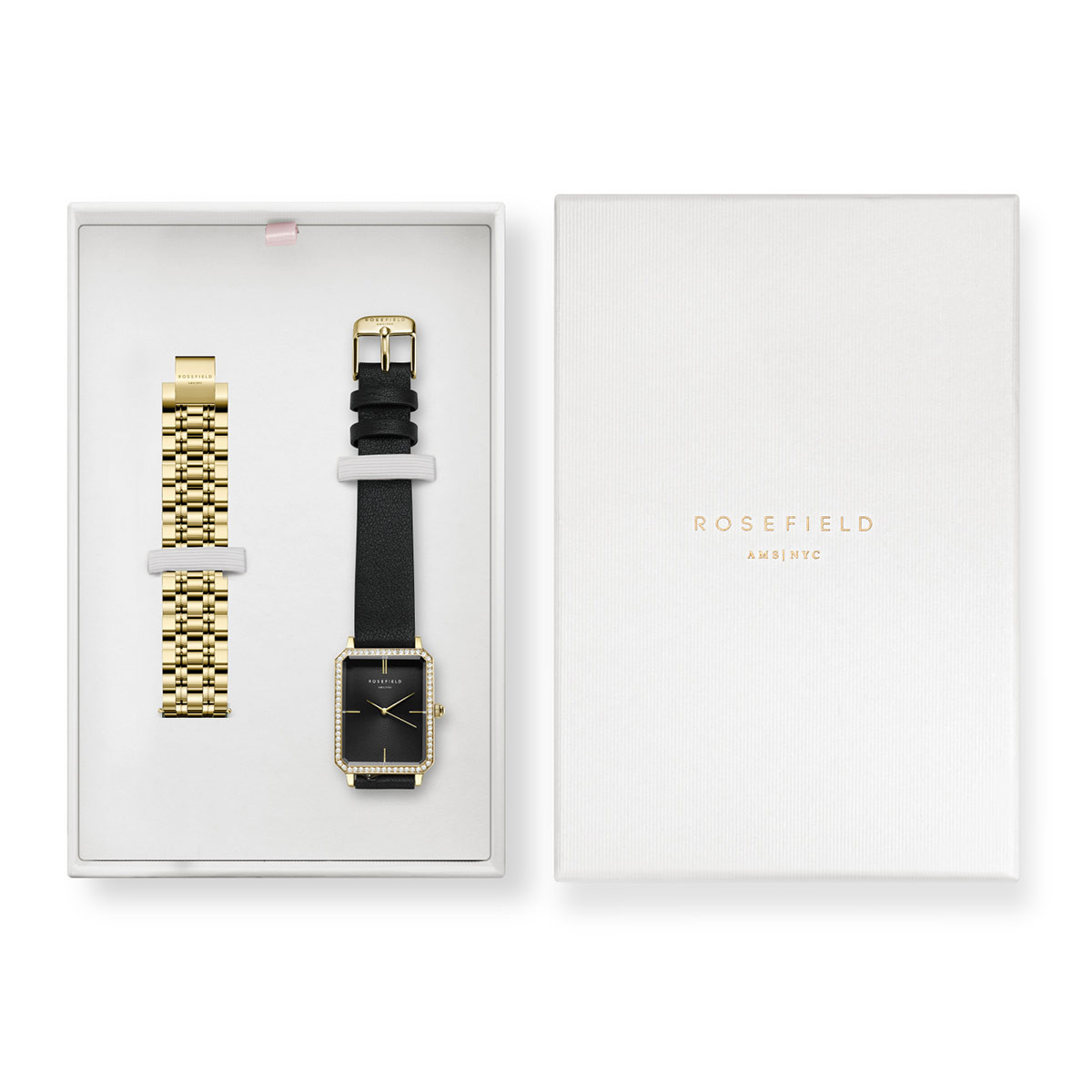 Montre Femme Rosefield "Coffret" - Boîtier doré - OBBLG-X272