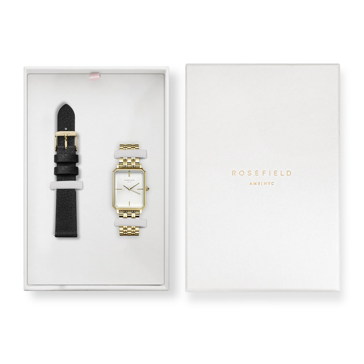 Montre Femme Rosefield "Coffret" - Boîtier acier doré Montre Femme Rosefield "Coffret" - Boîtier acier doré - OWGSG-X271