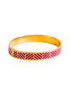 Bracelet jonc "RIO" émail Violet finition dorée