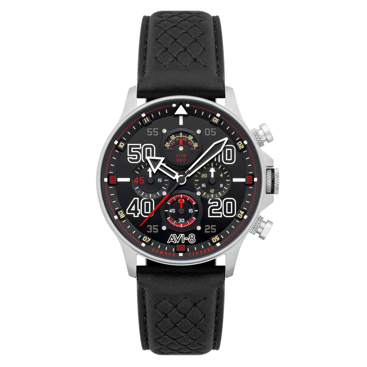 Montre Homme AVI-8 Hawker Typhoon - Cadran noir - AV-4093-01 Montre Homme AVI-8 Hawker Typhoon - Quartz Chronographe - AV-4093-01
