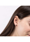 Boucles d'oreilles Or Blanc Diamant et Saphir