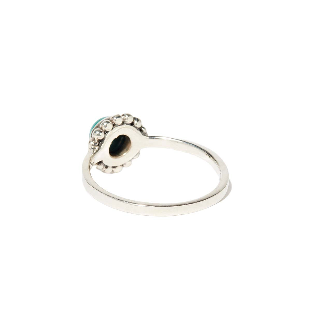 Bague "Maraca Turquoise" Argent 925 Bague "Copihue" Turquoise 0,09 ct et Argent Massif 925/1000