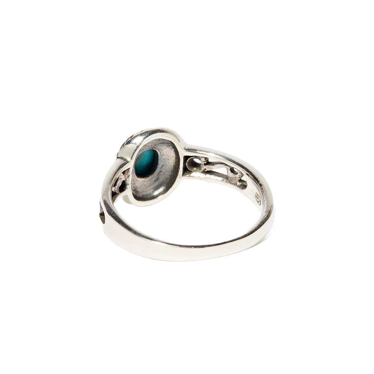 Bague "Zuri Turquoise" Argent 925 Bague "Damiana" Turquoise 0,10ct et Argent Massif 925/1000