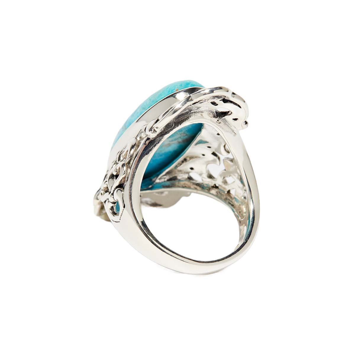 Bague "Gladiolo" Turquoise 7,57ct et Argent Massif 925/1000