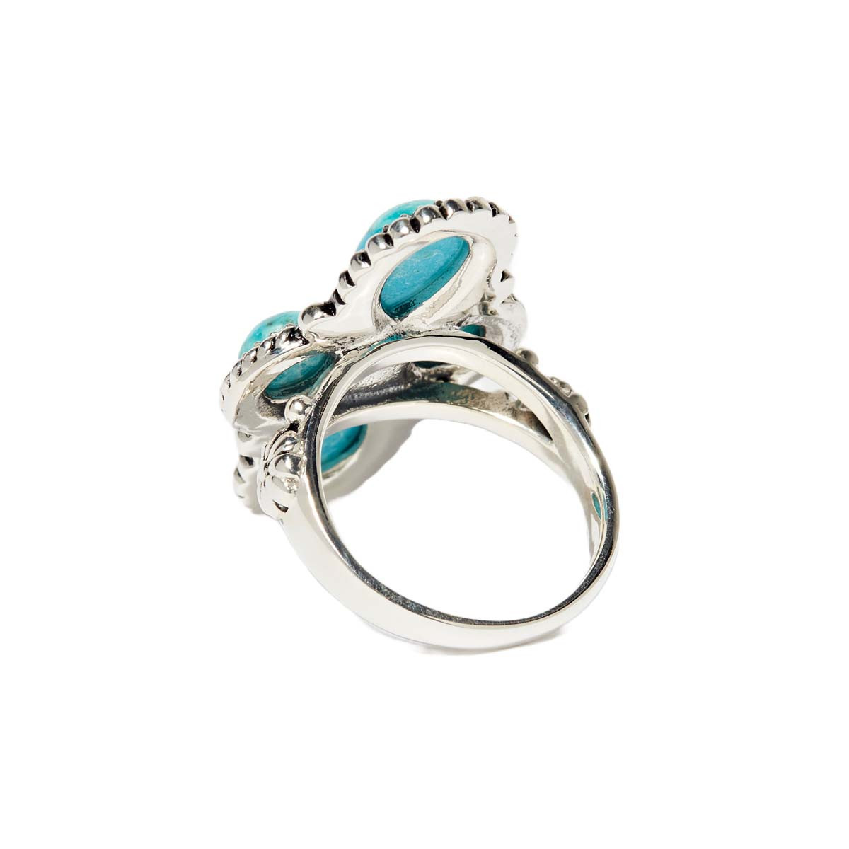 Bague "Lobelia" Turquoise 3,86ct/4 et Argent Massif 925/1000
